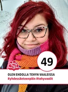 Valtuustovaali ehdokas Kirsi Kaarela numero 49