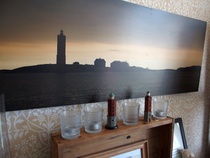 Kahvila Södestä saattoi ostaa matkamuistoja.